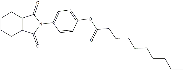 4-(1,3-dioxooctahydro-2H-isoindol-2-yl)phenyl decanoate 结构式