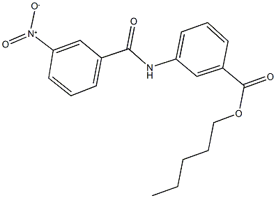 pentyl 3-({3-nitrobenzoyl}amino)benzoate 结构式