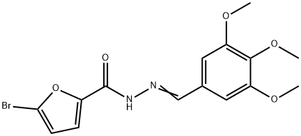 5-bromo-N'-(3,4,5-trimethoxybenzylidene)-2-furohydrazide 结构式
