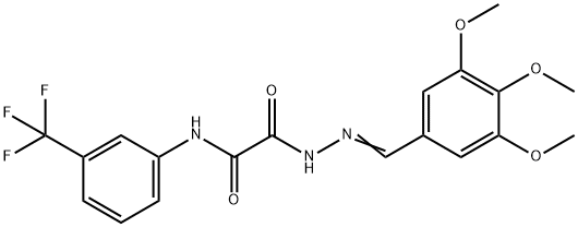 2-oxo-N-[3-(trifluoromethyl)phenyl]-2-[2-(3,4,5-trimethoxybenzylidene)hydrazino]acetamide 结构式