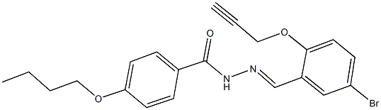 N'-[5-bromo-2-(2-propynyloxy)benzylidene]-4-butoxybenzohydrazide 结构式