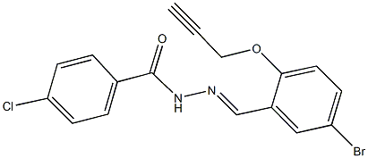 N'-[5-bromo-2-(2-propynyloxy)benzylidene]-4-chlorobenzohydrazide 结构式