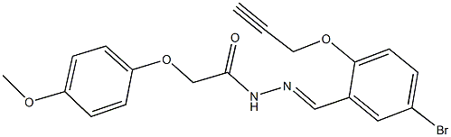 N'-[5-bromo-2-(2-propynyloxy)benzylidene]-2-(4-methoxyphenoxy)acetohydrazide 结构式