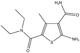 5-amino-N~2~,N~2~-diethyl-3-methyl-2,4-thiophenedicarboxamide 结构式