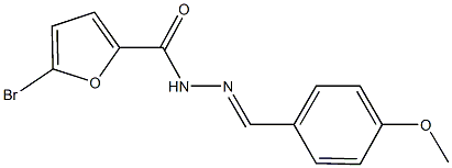 5-bromo-N'-(4-methoxybenzylidene)-2-furohydrazide 结构式