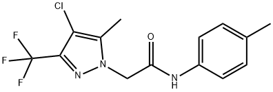 2-[4-chloro-5-methyl-3-(trifluoromethyl)-1H-pyrazol-1-yl]-N-(4-methylphenyl)acetamide 结构式