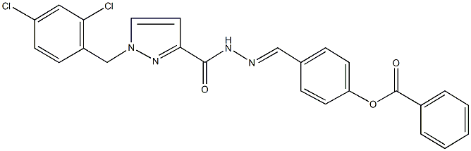 4-(2-{[1-(2,4-dichlorobenzyl)-1H-pyrazol-3-yl]carbonyl}carbohydrazonoyl)phenyl benzoate 结构式