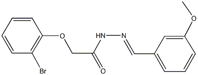 2-(2-bromophenoxy)-N'-(3-methoxybenzylidene)acetohydrazide 结构式