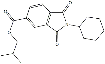 isobutyl 2-cyclohexyl-1,3-dioxoisoindoline-5-carboxylate 结构式