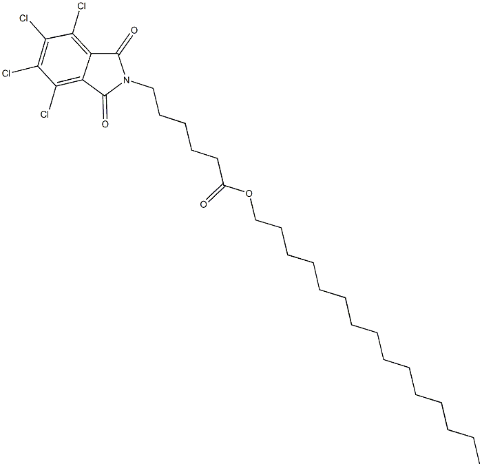 pentadecyl 6-(4,5,6,7-tetrachloro-1,3-dioxo-1,3-dihydro-2H-isoindol-2-yl)hexanoate 结构式