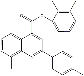 2,3-dimethylphenyl 8-methyl-2-(4-methylphenyl)-4-quinolinecarboxylate 结构式