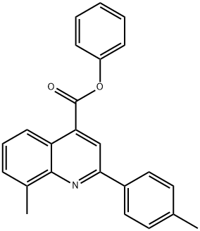 phenyl 8-methyl-2-(4-methylphenyl)-4-quinolinecarboxylate 结构式