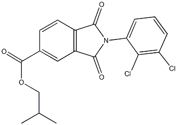 isobutyl 2-(2,3-dichlorophenyl)-1,3-dioxo-5-isoindolinecarboxylate 结构式