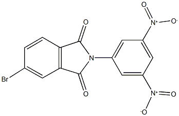 2-{3,5-bisnitrophenyl}-5-bromo-1H-isoindole-1,3(2H)-dione 结构式