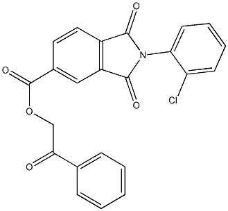 2-oxo-2-phenylethyl 2-(2-chlorophenyl)-1,3-dioxoisoindoline-5-carboxylate 结构式