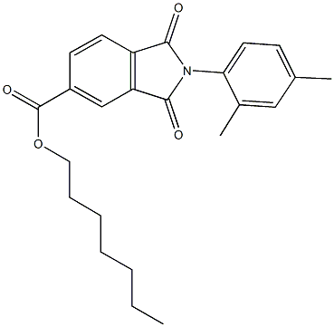 heptyl 2-(2,4-dimethylphenyl)-1,3-dioxoisoindoline-5-carboxylate 结构式