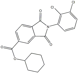 cyclohexyl 2-(2,3-dichlorophenyl)-1,3-dioxo-5-isoindolinecarboxylate 结构式