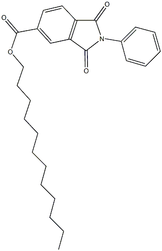 dodecyl 1,3-dioxo-2-phenylisoindoline-5-carboxylate 结构式