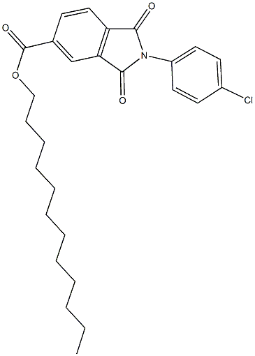 dodecyl 2-(4-chlorophenyl)-1,3-dioxo-5-isoindolinecarboxylate 结构式