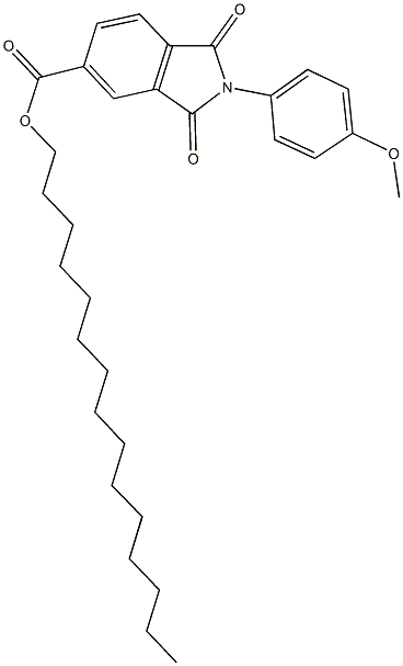 pentadecyl 2-(4-methoxyphenyl)-1,3-dioxoisoindoline-5-carboxylate 结构式