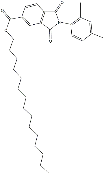 pentadecyl 2-(2,4-dimethylphenyl)-1,3-dioxoisoindoline-5-carboxylate 结构式