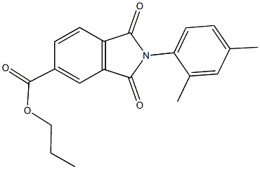 propyl 2-(2,4-dimethylphenyl)-1,3-dioxo-5-isoindolinecarboxylate 结构式