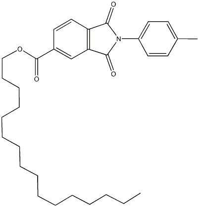 hexadecyl 2-(4-methylphenyl)-1,3-dioxoisoindoline-5-carboxylate 结构式