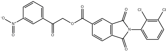 2-{3-nitrophenyl}-2-oxoethyl 2-(2,3-dichlorophenyl)-1,3-dioxoisoindoline-5-carboxylate 结构式