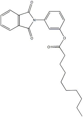 3-(1,3-dioxo-1,3-dihydro-2H-isoindol-2-yl)phenyl decanoate 结构式