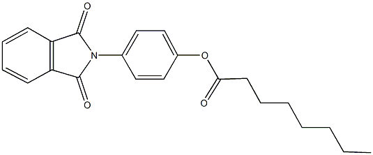 4-(1,3-dioxo-1,3-dihydro-2H-isoindol-2-yl)phenyl octanoate 结构式