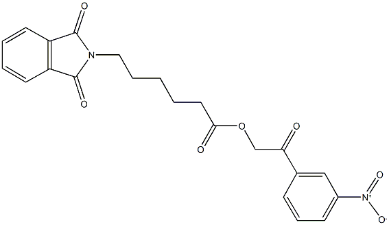 2-{3-nitrophenyl}-2-oxoethyl 6-(1,3-dioxo-1,3-dihydro-2H-isoindol-2-yl)hexanoate 结构式