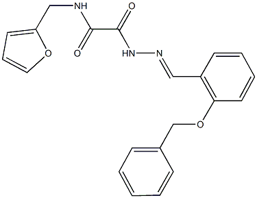 2-{2-[2-(benzyloxy)benzylidene]hydrazino}-N-(2-furylmethyl)-2-oxoacetamide 结构式