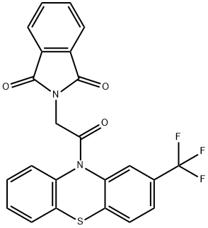 2-{2-oxo-2-[2-(trifluoromethyl)-10H-phenothiazin-10-yl]ethyl}-1H-isoindole-1,3(2H)-dione 结构式