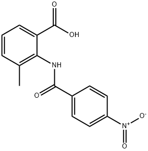 2-({4-nitrobenzoyl}amino)-3-methylbenzoic acid 结构式