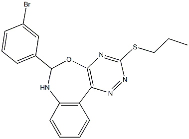 6-(3-bromophenyl)-3-(propylsulfanyl)-6,7-dihydro[1,2,4]triazino[5,6-d][3,1]benzoxazepine 结构式