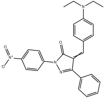4-[4-(diethylamino)benzylidene]-2-{4-nitrophenyl}-5-phenyl-2,4-dihydro-3H-pyrazol-3-one 结构式