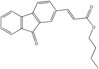 butyl 3-(9-oxo-9H-fluoren-2-yl)acrylate 结构式