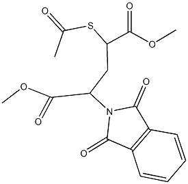 dimethyl 2-(acetylsulfanyl)-4-(1,3-dioxo-1,3-dihydro-2H-isoindol-2-yl)pentanedioate 结构式