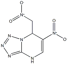 6-nitro-7-{nitromethyl}-4,7-dihydrotetraazolo[1,5-a]pyrimidine 结构式