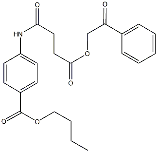 butyl 4-{[4-oxo-4-(2-oxo-2-phenylethoxy)butanoyl]amino}benzoate 结构式