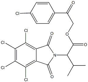 2-(4-chlorophenyl)-2-oxoethyl 3-methyl-2-(4,5,6,7-tetrachloro-1,3-dioxo-1,3-dihydro-2H-isoindol-2-yl)butanoate 结构式