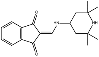 2-{[(2,2,6,6-tetramethyl-4-piperidinyl)amino]methylene}-1H-indene-1,3(2H)-dione 结构式