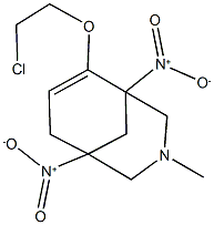 6-(2-chloroethoxy)-1,5-bisnitro-3-methyl-3-azabicyclo[3.3.1]non-6-ene 结构式