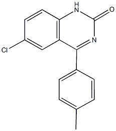 6-chloro-4-(4-methylphenyl)-2(1H)-quinazolinone 结构式