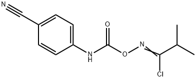 N-{[(4-cyanoanilino)carbonyl]oxy}-2-methylpropanimidoyl chloride 结构式