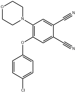 4-(4-chlorophenoxy)-5-(4-morpholinyl)phthalonitrile 结构式