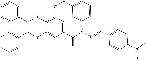 3,4,5-tris(benzyloxy)-N'-[4-(dimethylamino)benzylidene]benzohydrazide 结构式