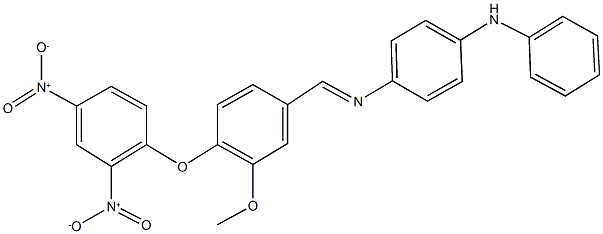 N~1~-[4-(2,4-dinitrophenoxy)-3-methoxybenzylidene]-N~4~-phenyl-1,4-benzenediamine 结构式