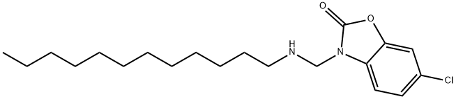 6-chloro-3-[(dodecylamino)methyl]-1,3-benzoxazol-2(3H)-one 结构式