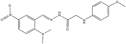 N'-{2-(dimethylamino)-5-nitrobenzylidene}-2-(4-methoxyanilino)acetohydrazide 结构式